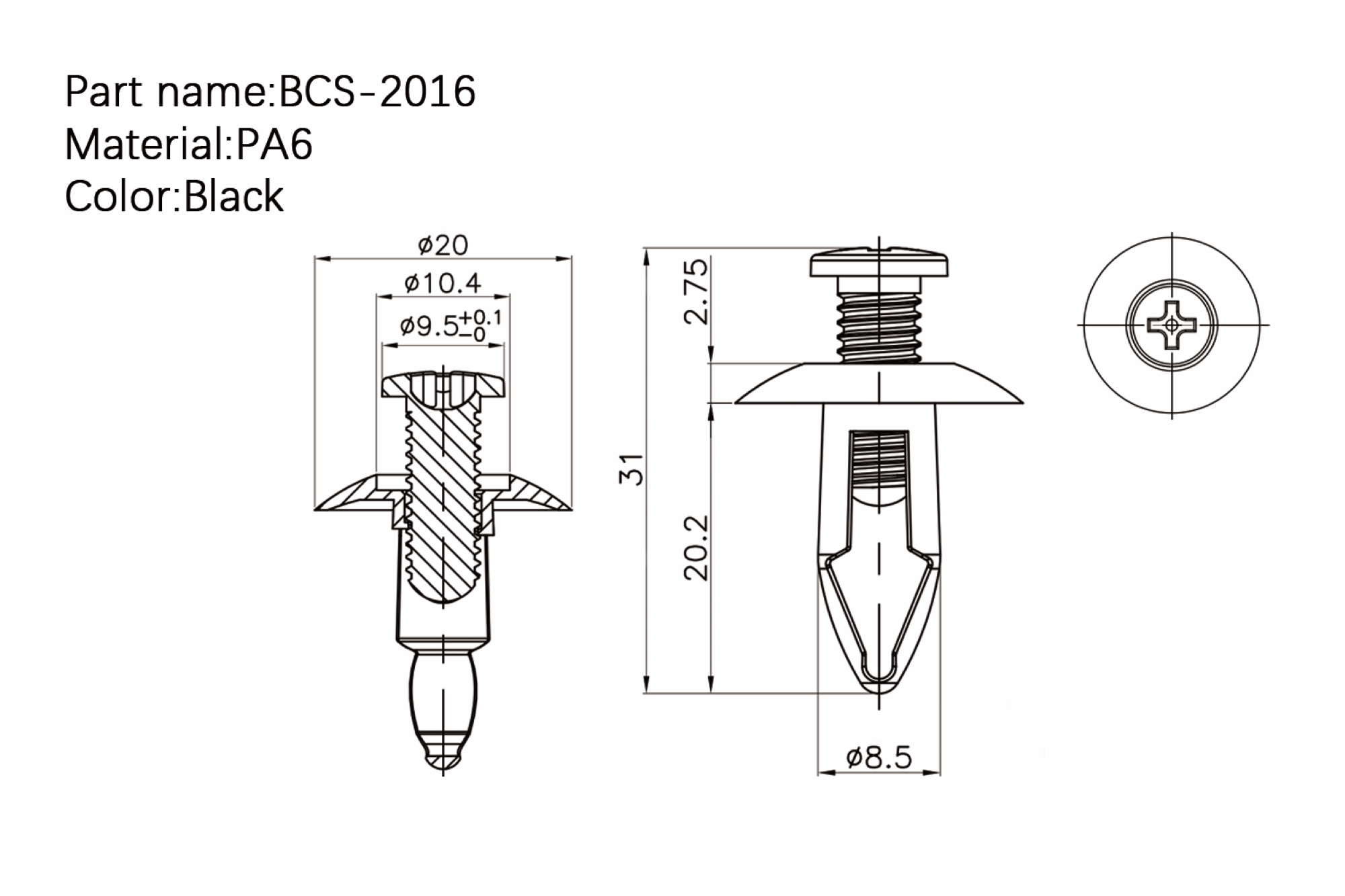 Screw Rivet BCS-2016